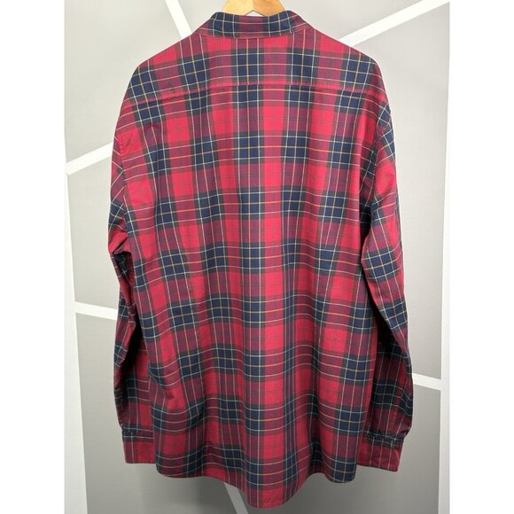 Barbour Wetheram Shirt Mens 2XL Red Blue Plaid Button Down Cotton Tailored Fit - Picture 2 of 13
